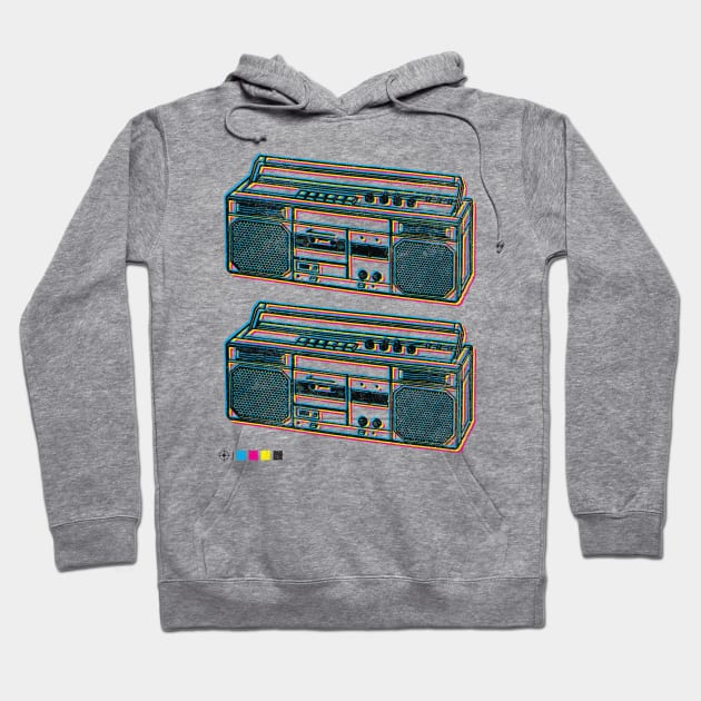 Boom Box / 80s Vintage Cassette Player / Ghetto Blaster Hoodie by RCDBerlin